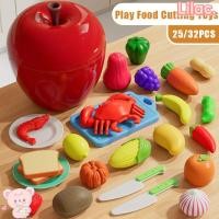 ราคา LILACC 25/32PCS เล่นของเล่นตัดอาหาร, 25/32PCS ผลไม้จําลองผลไม้ตัดชุดของเล่น, Early Education จําลองครัวของเล่นเด็กเล่น (48458998892)