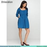 ราคา USED Xhilaration - Teal Bow Flare Mini Dress | เดรสสั้นสีน้ำเงิน สีเขียว เดรสระบาย แขนยาว คอปาด โบว์ สายฝอ แท้ มือสอง (52057154771)