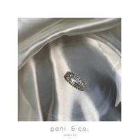 ราคา Riri ring แหวนเงินประดับเพชรเหลี่ยมรอบวง (แหวนเงินแท้) (20865527859)