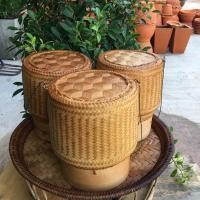 ราคา กระติบข้าวเหนียว/เย็บหวาย/ใบใหญ่ (3176072351)