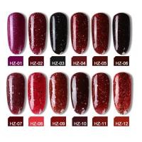 ราคา AS สีเจล สีทาเล็บ กากเพชร กลิตเตอร์ โทนแดง รหัส HZ 01-12 15ml. (4520812213)