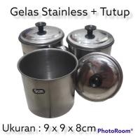 ราคา ถ้วยสแตนเลส + ฝาปิด / ถ้วยสแตนเลส ด้ามจับ 9 ซม. / แก้วกาแฟ ถ้วยสแตนเลส (21958473240)