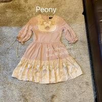 ราคา เดรสสีชมพูน่ารัก เดรสเจ้าหญิงสีชมพู ชุดออกงานสีชมพู งานป้ายPeony-M (21964188316)