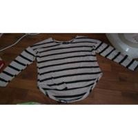 ราคา เสื้อแขนยาวไหมพรม สีชมพูอ่อนลายดำ มือ2 (1451881137)