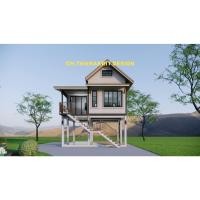 ราคา แบบบ้านจั่วผสมโมเดิร์นยกสูง (56503503621)