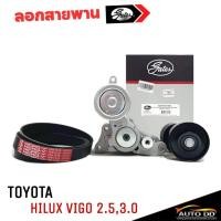 ราคา สายพาน + ลูกรอกสายพานหน้าเครื่อง TOYOTA Vigo Diesel วีโก้ 2.5 3.0 ยี่ห้อ GATES รหัส ACK-7PK1516-K1 (28627870445)