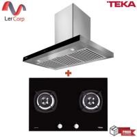 ราคา (Teka) เตาแก๊สฐานกระจกนิรภัย 2 หัวเตา รุ่น G73 2G AI AL 2TR + เครื่องดูดควัน รุ่น LDH TC 90.1 (28323565551)