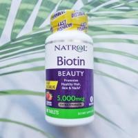 ราคา 15% Sale!!! EXP.10/26 (Natrol®) Biotin Fast Dissolve Strawberry Flavor 5000 mcg 90 Tablets ไบโอติน แบบเม็ดอม (57154563822)
