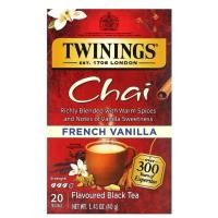 ราคา ชาทไว​นิงส์​ Twinings Chai Tea French Vanilla 20 Tea Bags กลิ่นเฟรนช์วานิลลา (8735171783)