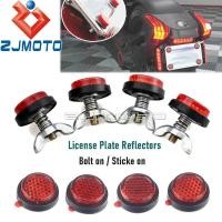 ราคา ZJ 2 / 4/8Pcs รถจักรยานยนต์สีแดงรอบ Mini Stick On & Bolt บนป้ายทะเบียนรถ Reflector สำหรับ Street จักรยาน Scooter Touring (44805639135)