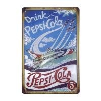 ราคา ป้ายสังกะสีวินเทจ Drink Pepsi Cola, ขนาด 20x30 ซม. (3119887821)