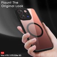 ราคา แม่เหล็กไร้สายชาร์จอะคริลิคโปร่งใสสําหรับ vivo V70 Elite FE V70Elite V70FE vivoV70 V2538 vivoV70Elite V2548 vivoV70FE V2550Cover Hard Pannel Hybrid TPU กันกระแทก (48657490499)