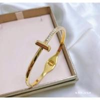 ราคา กำไลข้อมือสแตนเลส สีทอง ฝังเพชร (9303259845)