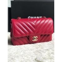 ราคา ChanelMini8”ChevronCaviarRedCherie (11936539467)
