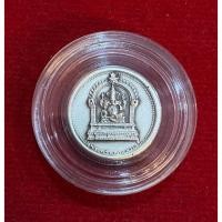 ราคา No1472 เหรียญพระพิฆเนศ พิมพ์กระดุม เนื้อเงิน ปี 2555 วัดแขกสีลม (ตลับเดิม) (41525272334)