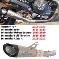 ราคา Slip On For DUCATI Scrambler 800 2015-2020 Monster 797 2017-2020 Motorcycle Exhaust Escape Moto Mod (48105690278)