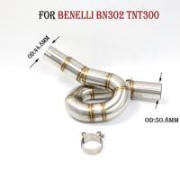 ราคา Motorcycle Exhaust System Slip On Middle Pipe For For Benelli 300 BJ300 GS BN302 TNT300 2014 2015 2 (41378512786)