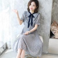 ราคา ชุดคลุมท้อง ผ้าชีฟอง กระโปรงอัดพลีท แต่งโบว์ที่คอ (2366153414)
