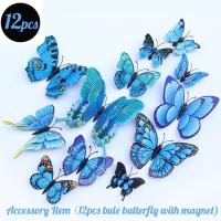 ราคา สติ๊กเกอร์ติดผนัง 3D รูปผีเสื้อ สีสันสวยงาม แม่เหล็กติดตู้เย็น ของตกแต่งบ้านลายน่ารัก แกะติดซ้ำได้ ตกแต่งห้องโถง ปาร์ตี้ 12 ชิ้น/เซ็ต (9857417071)