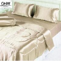 ราคา OHM ผ้าปูที่นอนและผ้านวมคู่ ผ้าเครปซาติน 220 เส้น ขนาด 5 ฟุต 6 ชิ้น (สีทองน้ำตาลอ่อน) (1269482394)