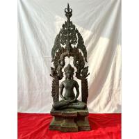 ราคา พระยอดขุนพล พระลพบุรี ในซุ้มเรือนแก้ว ศิลปะเขมรโบราณ เนื้อโลหะสัมฤทธิ์ สูง 36 นิ้ว (48456266616)