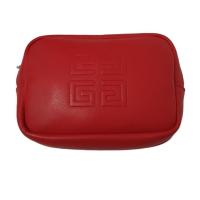 ราคา กระเป๋า Givenchy Parfums Toiletry Logo Cosmetic Bag Travel Pouch Clutch Genuine Red มือสองแบรนด์แท้ (24184288760)
