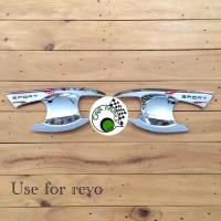 ราคา carfamily304 ﻿TFP เบ้ารองมือเปิดประตู โครเมี่ยม REVO 2 ประตู ปี 2015-2018 เบ้ากันรอยเปิดประตู (Door handle cover) (2277653314)
