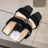 ราคา รองเท้าส้นสูงกำมะหยี่ สีดำ zara size 38 (8862537115)