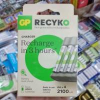 ราคา ชุดชาร์จ Gp Recyko พร้อม ถ่านAA Series 2100mah 4ก้อน ของแท้บริษัท (29877323585)