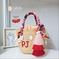 ราคา Callalily Bay กระเป๋าสานติดชื่อ กระเป๋าสานแต่งพู่ (5206930556)