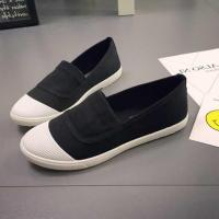 ราคา 4 รองเท้าผ้าใบ ทรง Keds สีพื้น สีขาว ชมพู และดำ ขนาด 35 (48358161299)