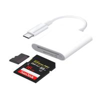 ราคา OTG IP 3in1 to SD+TF+USB card เครื่องอ่านบัตรเครื่องอ่านกล้องการ์ด TF card reader (24325172696)