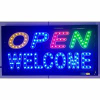 ราคา ป้ายไฟสติ๊กเกอร์ LED Open- WELCOME ป้ายไฟ (5154319940)