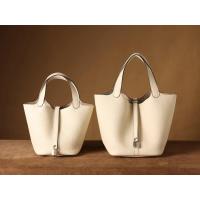 ราคา [เกรด Daigou] H Home Milkshake กะหล่ําปลีตะกร้าทองหัวเข็มขัดเงิน 18 22 H Home Bucket Bag H Home ตะกร้าผัก Picotin Lock 22 ตะกร้าผัก Milkshake White Hermes (56059763405)