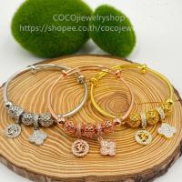 ราคา กำไลข้อมือโอม ห้อยจี้ งานเพชรสวยมาก ฟรีไซส์ (มีให้เลือก3สี ) (29426425175)