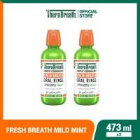 ราคา [แพ็คคู่] TheraBreath สูตร Mild Mint 473 ml - Mouthwash น้ำยาบ้วนปาก ลดกลิ่นปาก ไม่มีแอลกอฮอล์ (41626263888)