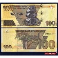ราคา ธนบัตร ซิมบับเว Zimbabwe 100 ดอลลาร์ P-106 รุ่นปี 2020 ใหม่เอี่ยมไม่ผ่านการใช้ แบงค์สะสม ที่ระลึก (17677412062)