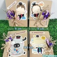 ราคา การ์ดปัจฉิม การ์ดอวยพร ช่อดอกไม้แห้ง พร้อมส่ง ดอกไม้ รับปริญญา ของขวัญปัจฉิม | Congtatulations (5101659533)
