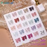 ราคา Vendeeni C19 เซ็ท24สี สีกากเพชรเกาหลี แถมชาร์ตสี ตกแต่งเล็บเจล สีเจล - wenails (20660275924)