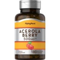 ราคา PipingRock Acerola Berry Extract 500 mg. (180Capsules) อะเซโรลาเชอร์รี่ (20277710782)