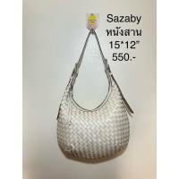 ราคา แท้ กระเป๋าญี่ปุ่นมือสอง Sazaby หนังสาน สวยมากๆiๆ ทรงโฮโบขึ้นไหล่สวย (46105739771)