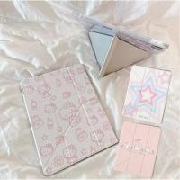 ราคา SAMSUNG สําหรับSamsung TabกรณีS10 S9 S8 S7 FE A9 Plus A8 A7 S6 Liteแท็บเล็ตการ์ตูนHello KittyอะคริลิคY-พับฝาครอบ (49003130582)