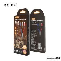 ราคา OUKU X8 5A ชาร์จเร็ว สายถัก3 ใน 1สายชาร์จโทรศัพท์มือถือ สายถัก ใช้ได้ 3 หัว สำหรับ for L/Micro USB/Type C (25903065073)