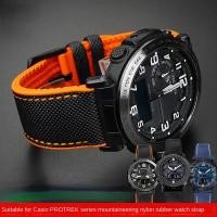 ราคา For Casio PROTREK Mountaineering watchband PRG-600/PRG-650 PRW-6600/ PRW-6800 nylon soft rubber Sports Bracelet men Strap 24mm (41580363863)