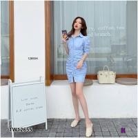 ราคา TW 12655 เดรสสั้น เดรสทำงาน ชุดทำงาน ใส่เที่ยว ใส่ทำงาน (4140789017)