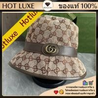 ราคา ของแท้ 100% อุปกรณ์เสริมที่สมบูรณ์ Gucci หมวก GG CANVAS BUCKET HAT (54204998647)