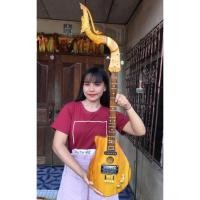 ราคา พิณโปร่งไฟฟ้า อะไหล่ทอง ทำจากไม้ขนุน (10863839934)