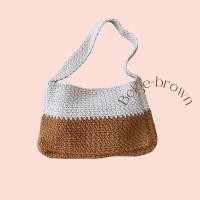 ราคา Minity ✨กระเป๋าถักไหมโครเชต์ ทรงbaguette มินิมอล 2toneน้ำตาล(pre-order) กระเป๋าเชือกถัก ไหมโครเชต์ (13534400919)
