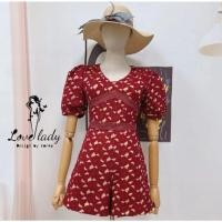 ราคา จั๊มสั้นลูกไม้งานป้าย Love lady Size M มือ1ป้ายห้อย (25574480018)