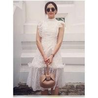 ราคา ฟรี EMS ชุดเดรสยาว งานป้าย Lady Ribbon Thailand เสื้อผ้าแฟชั่นผู้หญิง Dress Size S สีขาว พร้อมส่งสวยเหมือนแบบ (1040672206)